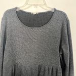 Jane and Delancey  Tiered Long Sleeve Charcoal Sweater/Top Size Large Photo 3