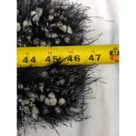 No Brand Scarf White Black Fuzzy Eyelash Soft Winter Warm Cozy Photo 4