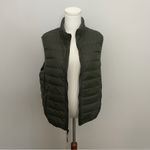 Hawke & Co. Hawk & Co Vest Puffer Reversible Duck Down Pockets Lightweight Olive Green Tan Photo 2