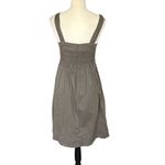 Vince . Dress Womens Size 4 Taupe Sleeveless Smocked A-Line V-Neck Casual Chic Photo 1