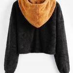 Zaful Fuzzy Cropped Hoodie Photo 1