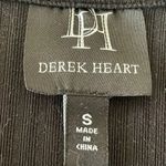 Derek Heart Black V-neck Short Sleeves Knitwear Oversized Buttons SZ S #1269 Photo 6