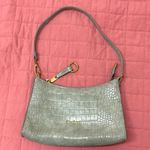 Amazon Light Green Croc-Embossed Shoulder Bag Photo 0