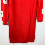 Vintage Outlander Womens S Red & White Floral Dot Sweater Dress FLAW Mod Holiday Photo 7