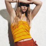 ZARA  Yellow Striped Camisole Photo 0