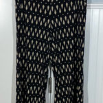 Joseph Ribkoff  Womens Pants Black Tan Size 10 Flare‎ Leg Geometric art to wear Photo 0