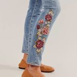 Free People  Jackie Driftwood Embroidered Jeans Photo 1