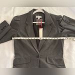 Elle Gray Polka Dot One Button Career Office Blazer Size 8 NWT Photo 7