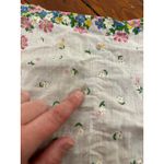Vintage Floral Embroidered Handkerchief Scalloped Edge Hanky Square Sheer Floral White Photo 6