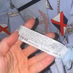 ZARA  nautical tie front top cropped short sleeve coastal anchor sailor blouse Photo 10