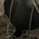 Baggu Rare HTF Vintage Olive Green Cotton  Lightweight Backpack Bag Photo 5