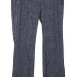  Marisa Linen Blend Dress Pants Size 6 Loft Navy Flare Leg Trousers Photo 0