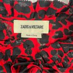 Zadig & Voltaire  Tibo Print Leo Ruffle Leopard Cheetah Top red XS Photo 4