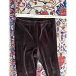 Ralph Lauren Lauren Brown Velour Stretch Pull On Pants Leggings Size L Photo 3