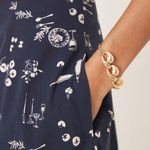 Abercrombie & Fitch strapless flare midi dress in blue floral Photo 3