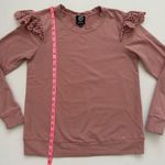 Bobeau  Women’s Eyelet Ruffle Sweatshirt Size S Photo 12