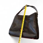 Anne Klein Black Faux Leather Hobo Bag Polka Dot Lining Photo 11