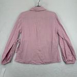 Love Whit by Whitney Port Top Pink Wrap Blouse Long Sleeve Shirt Womens Small Photo 4