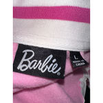 Barbie Pink Quarter Zip Sweatshirt Fleece Heart Logo L Size L Photo 2