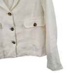 Sundance 100% Linen White Blazer Preppy Office Lagenlook Coastal Womens Size XL Photo 1