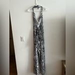 ASOS Zebra Print Halter Wide Leg Jumpsuit Size 6 NWOT Black Photo 5