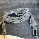 Topshop  Washed Black Ripped Denim Shorts – Grunge Mom Fit US 8 Photo 2