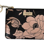 Kate Spade  Gardenia Print Bitsy ID Card Case Mini Wallet‎ Black Multi Floral Photo 0