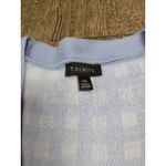 Talbots Blue Checkered Button Up Women’s Sweater Cardigan V Neck XL Photo 1