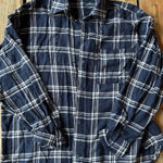 Z Supply  Shirt Size Large Clio Blue Plaid Flannel Button Up Photo 0