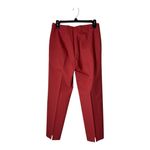 Piazza Sempione Pants Women 8 Red Audrey Slim Leg Capri Trousers Preppy Luxury Photo 2