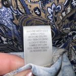 CJ Banks blue and tan paisley print button front jacket size 1X Photo 5
