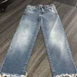 Kensie  Distressed Blue Straight Leg Jeans Photo 0