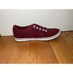 Vans Shoes Womens Size 6.5 Burgundy Canvas Low Top Skate Sneakers Casual Photo 4