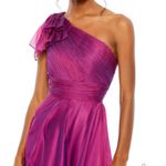 Mac Duggal 67476 Womens PLEATED ONE SHOULDER CHIFFON GOWN Photo 2