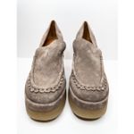 Marc Fisher Lina Platform Loafer Size 10 Suede Leather Penny Tan Slip On Shoes Photo 6