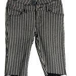 Tripp NYC Vintage 90s  Capri Cut Off Pants 5 Black White Stripe Pockets Goth Rave Photo 0