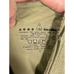 Neon‎ Buddha Green Cotton Long Sleeve Peplum Ruffle V Neck Tunic Top Women's S Photo 5