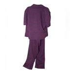 Sag Harbor Vtg 90s Y2K  Pantsuit Set Short Sleeve Embroidered Pleat Purple 16P Photo 1