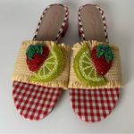 Betsey Johnson Lindyy Fruit Embellished Slide Sandals Summer Slides Size 9.5 NEW Photo 2