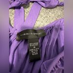 Cable & Gauge  Purple Scoop Neck Top Size Medium Dolman Sleeve Tie Back Photo 3