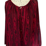 Michael Kors  Red Long Sleeve Peasant Blouse Shirt Size Small Photo 0