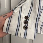 A New Day White Linen Pinstripe Blazer Photo 7