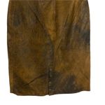 BB Dakota  Leatherwear Brown Vintage Leather Pencil Straight Skirt Size 11/12 Photo 2