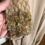 Jovani  Evening Long Sleeve Beaded Illusion Beige Gatsby Deco Formal Keyhole Gown Photo 3