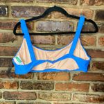 J.Crew New NWT Blue Scrunchie Strap Square Neck Bikini Swim Bathing Suit Top XL Photo 2
