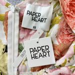 Paper Heart  Floral Maxi Dress Womens XS Linen Blend Sleeveless V Neck‎ Summer Photo 5