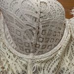 Dobreva Beige Lace Bandeau Bustier Strapless Bra Womens Size 32DD NEW Underwire Tan Photo 4