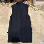 Rag and Bone  Francois Womens Oversized Navy Wool
Vest XSmall Photo 9