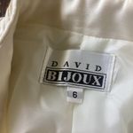 David Bijoux Military Style Blazer White Size 6 Photo 3
