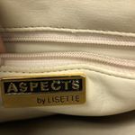 Vtg Aspects by Lisette pear cream woven‎ bag 9” x 11” Photo 4